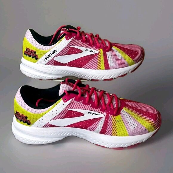 Brooks Launch 6 'Run Happy' Women's Running Shoes - Pink/Black/Yellow SIZE : 8 - Picture 1 of 8